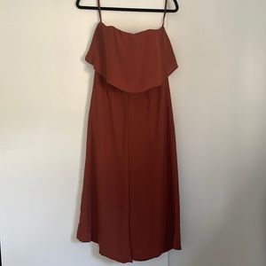 Burnt orange parachute leg jumper